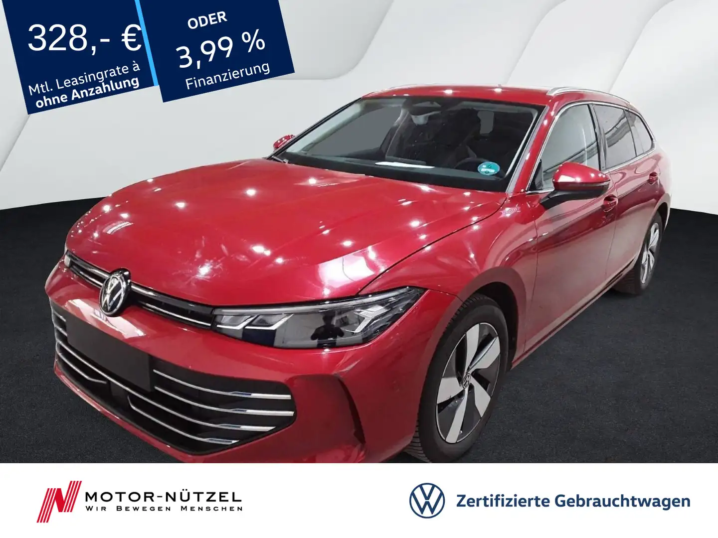 Volkswagen Passat Variant 1.5 eTSI DSG BUSINESS LED+NAV+AHK Červená - 1