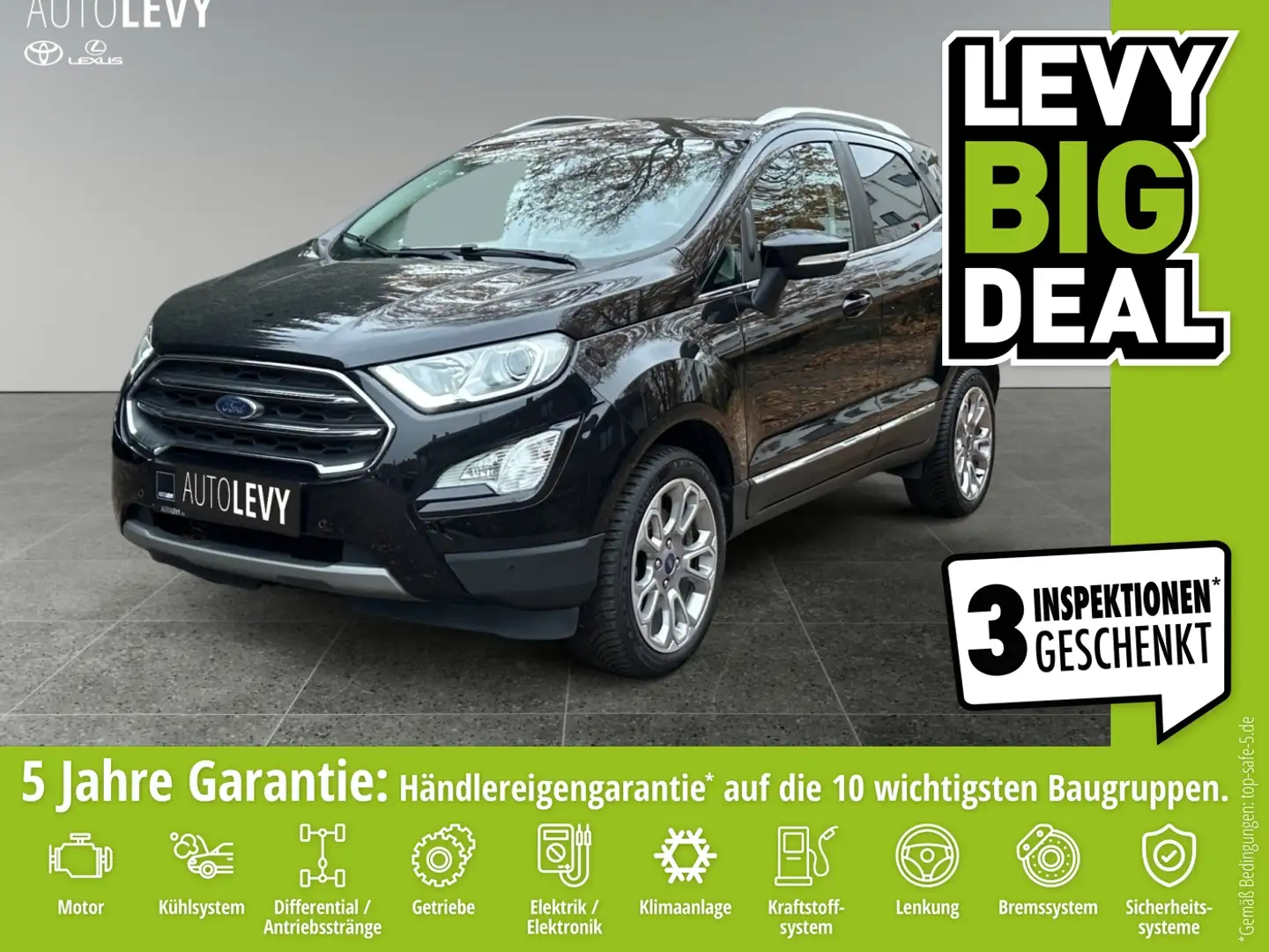 Ford EcoSport 1.0 EcoBoost Titanium X BiXenon Kam. LM Zwart - 1