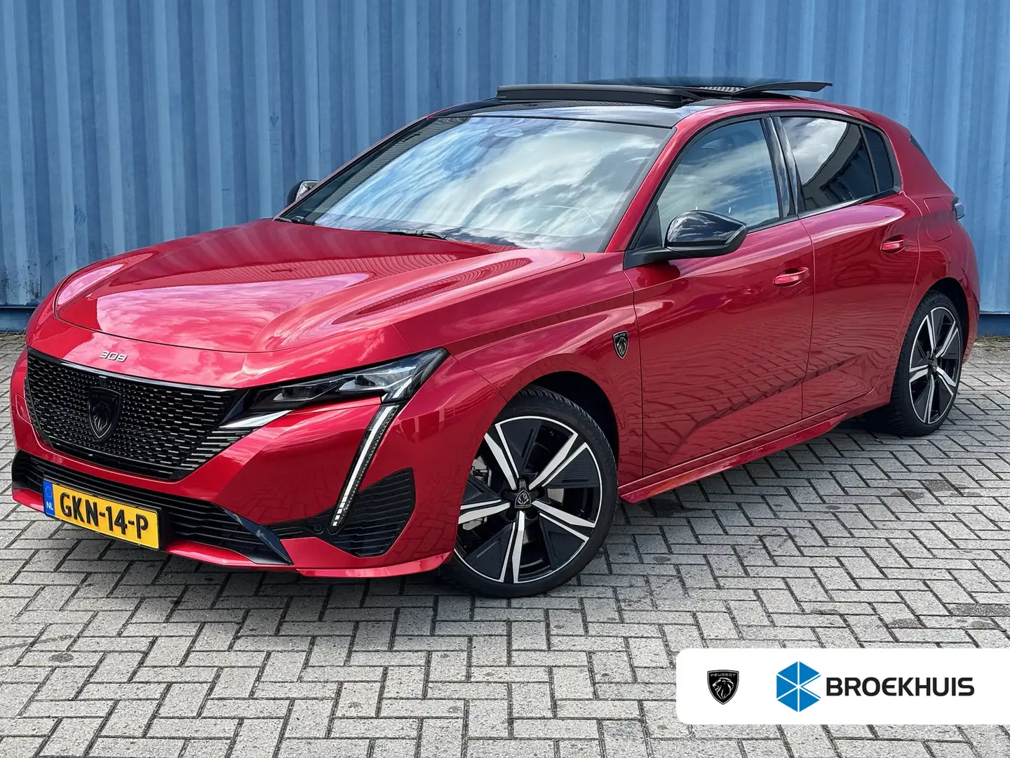 Peugeot 308 1.6 Plug-in Hybrid 180 GT Panoramisch Schijfdak | Rood - 1