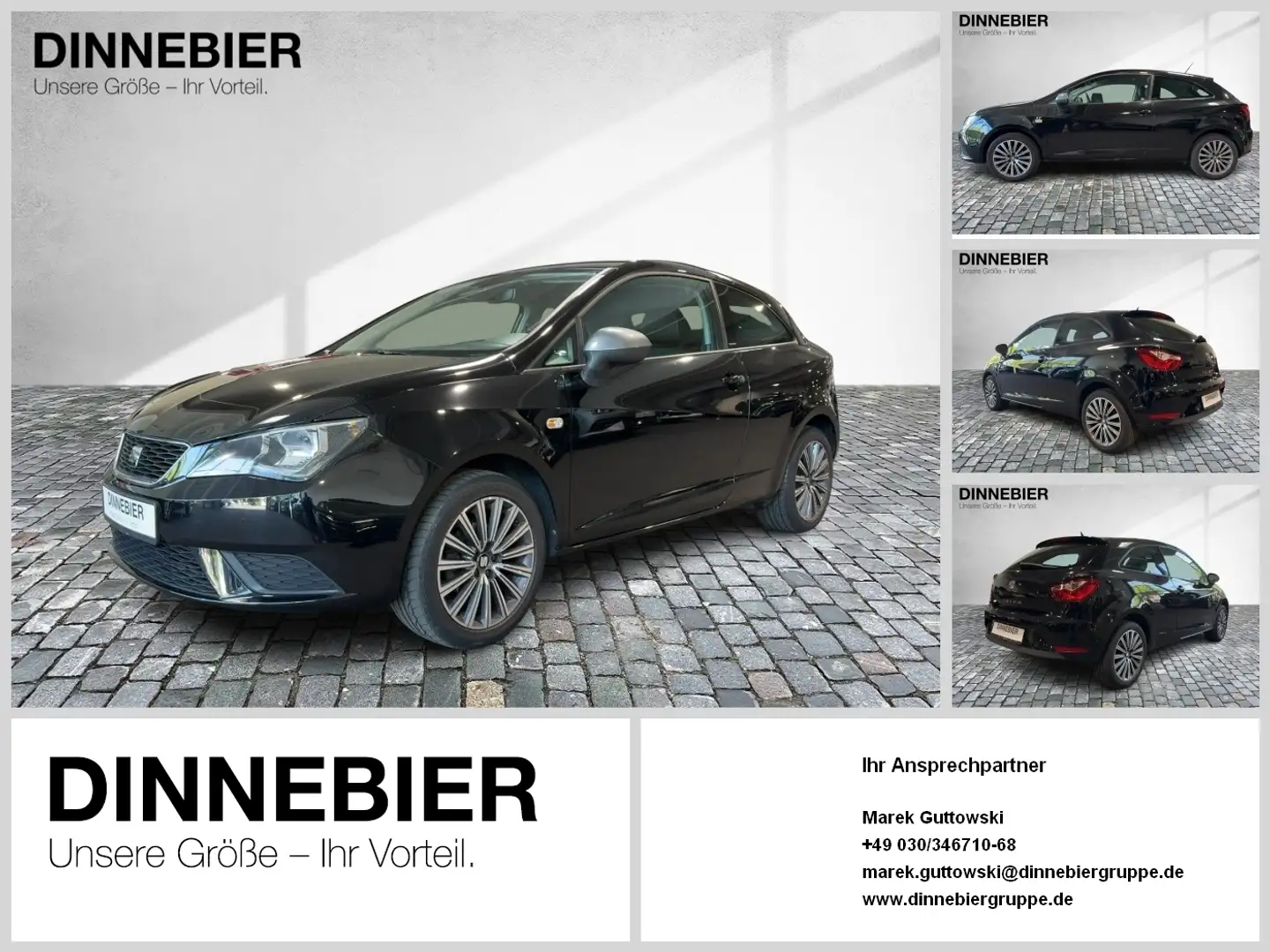 SEAT Ibiza SC 1.0 EcoTSI Connect PDC 2xKlima KlimaA Schwarz - 1