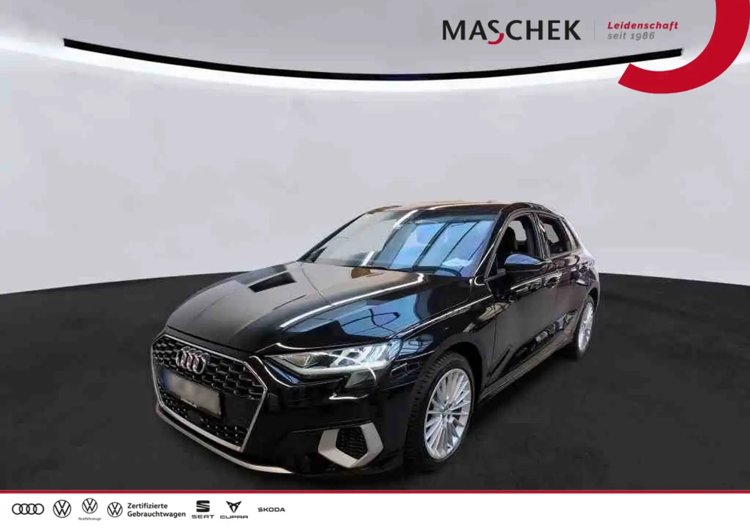 Audi A3 Sportback 30 TFSI Navi PDC Sitzh VC Ambienteb. ele Zwart - 1