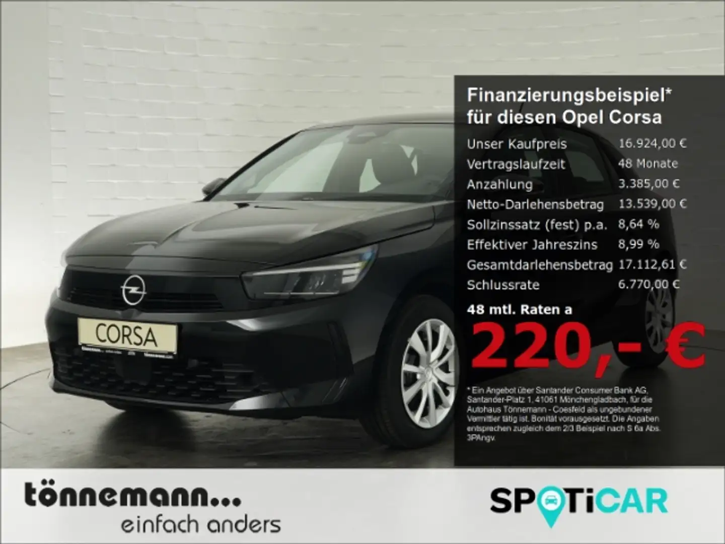 Opel Corsa F FACELIFT EDITION+SITZ-/LENKRADHEIZUNG+LED-SCHEIN Schwarz - 1