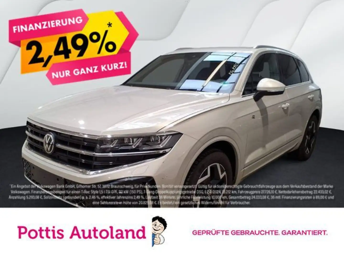 Volkswagen Touareg 3.0 TDI V6 Tiptronic 4M R-LINE AHK LUFT Beige - 1