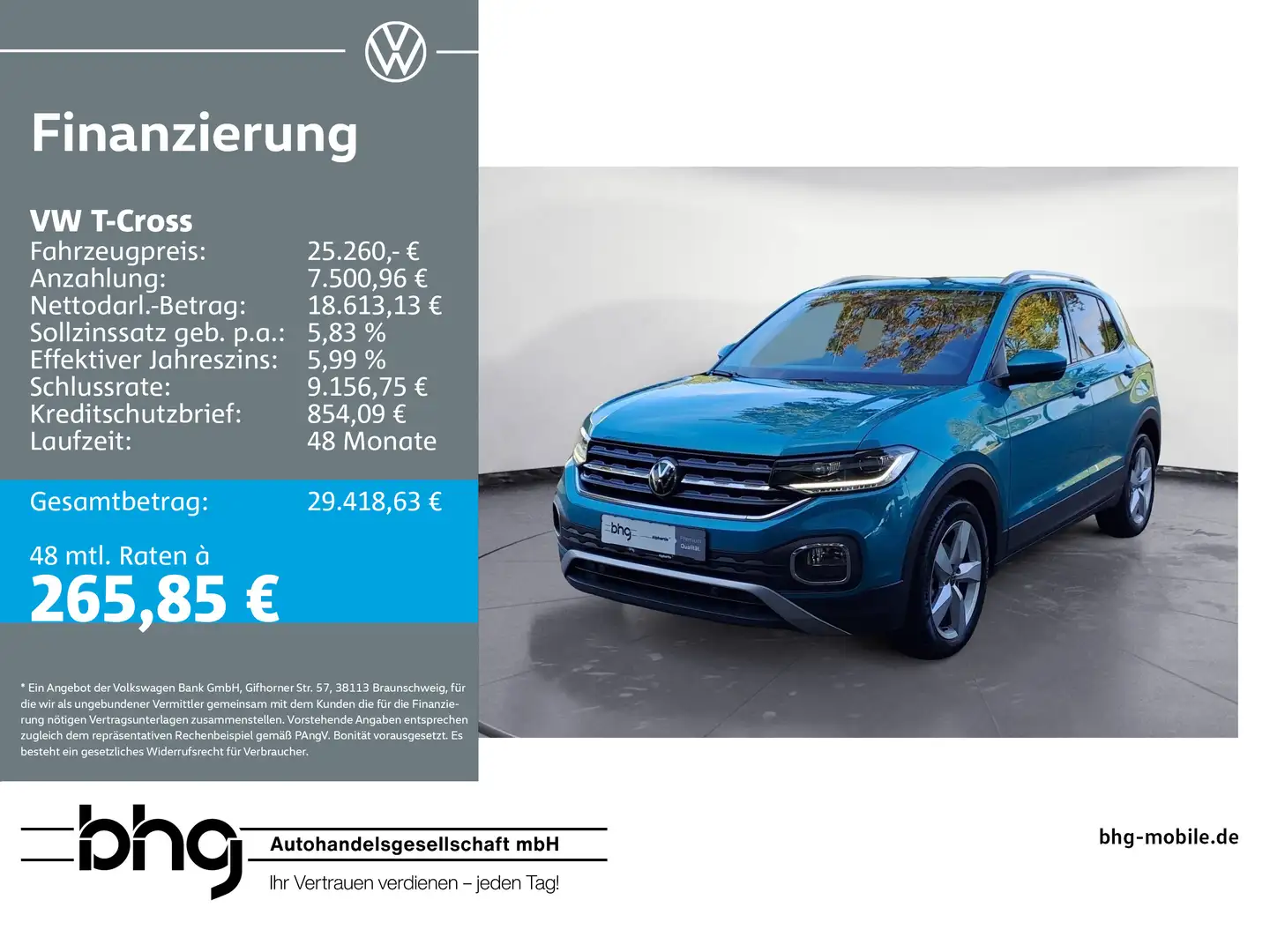 Volkswagen T-Cross Style 1,5 TSI ACT OPF DSG Grün - 1
