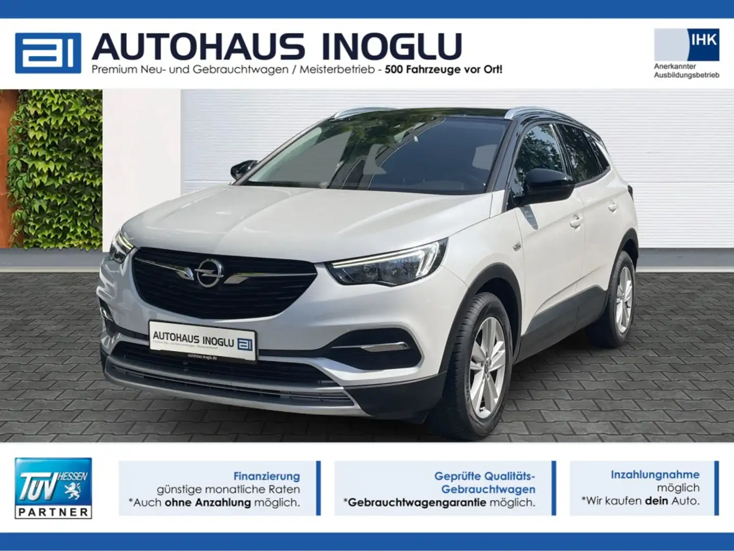 Opel Grandland X 1.2 NAVI AGR KAMERA LED KLIMAUT. Blanc - 1