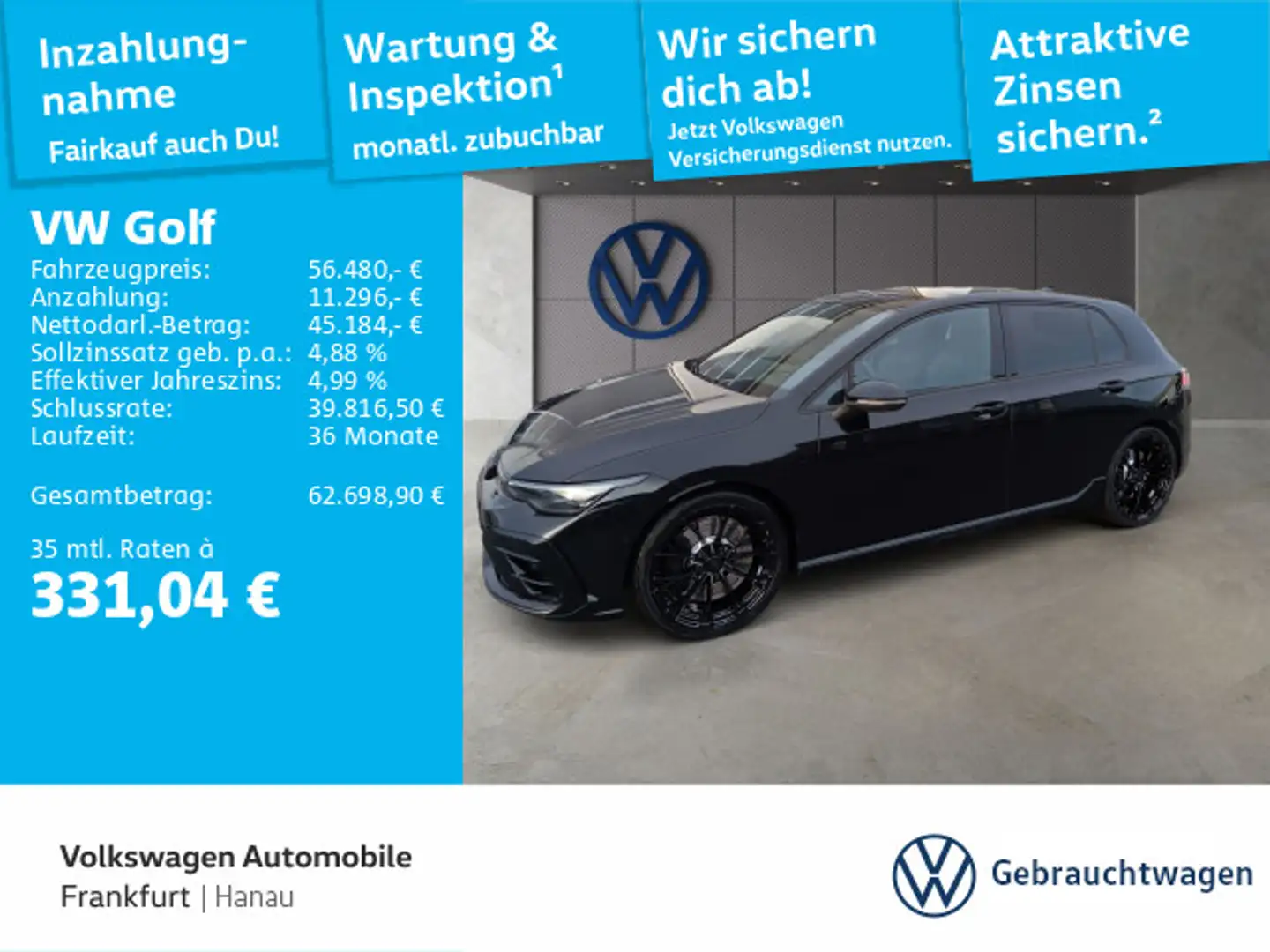 Volkswagen Golf VIII 2.0 TSI DSG R Black Edition NP: 74.655 Schwarz - 1