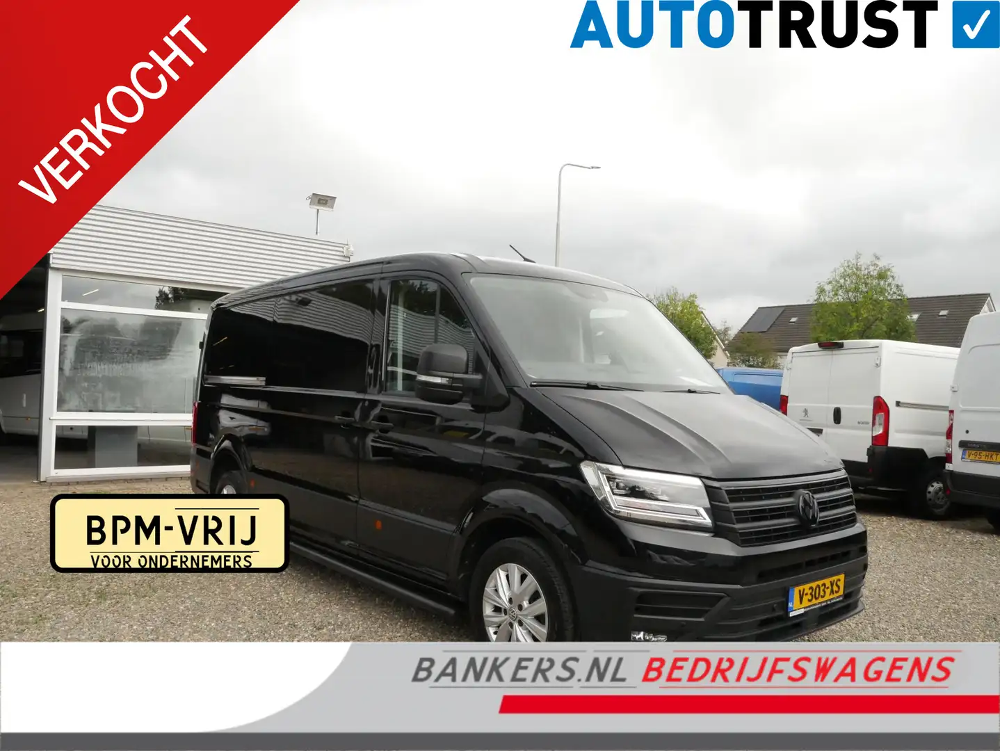 Volkswagen Crafter 2.0 TDI 176PK, L2H1, Automaat, Airco Zwart - 1