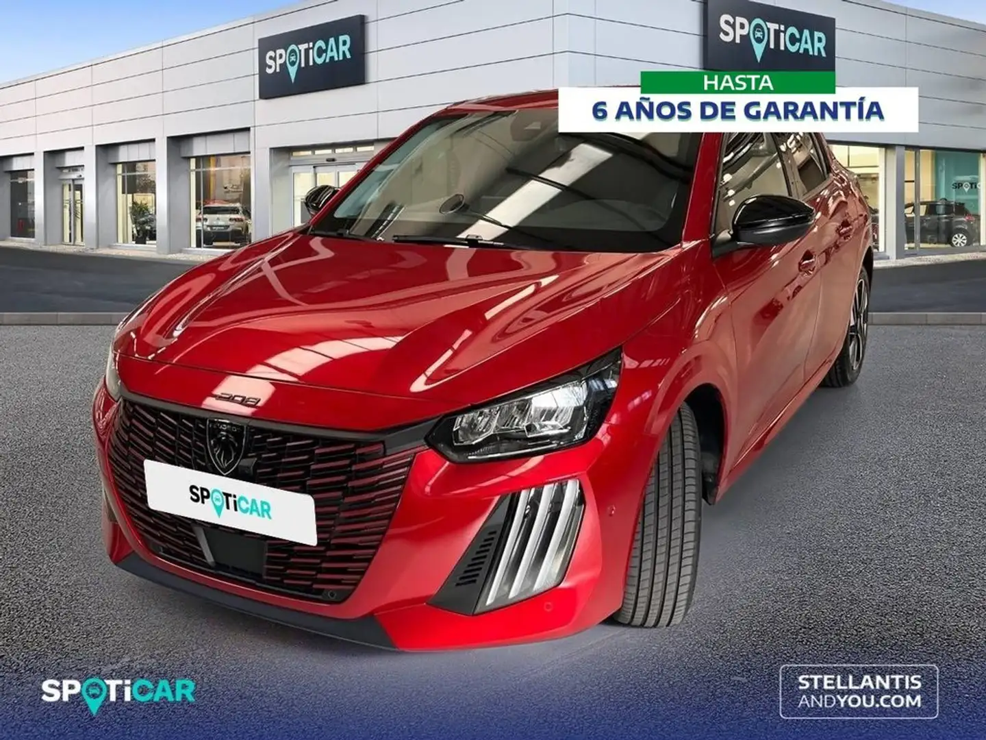 Peugeot 208 HYBRID 100 eDCS6 Allure Rojo - 1