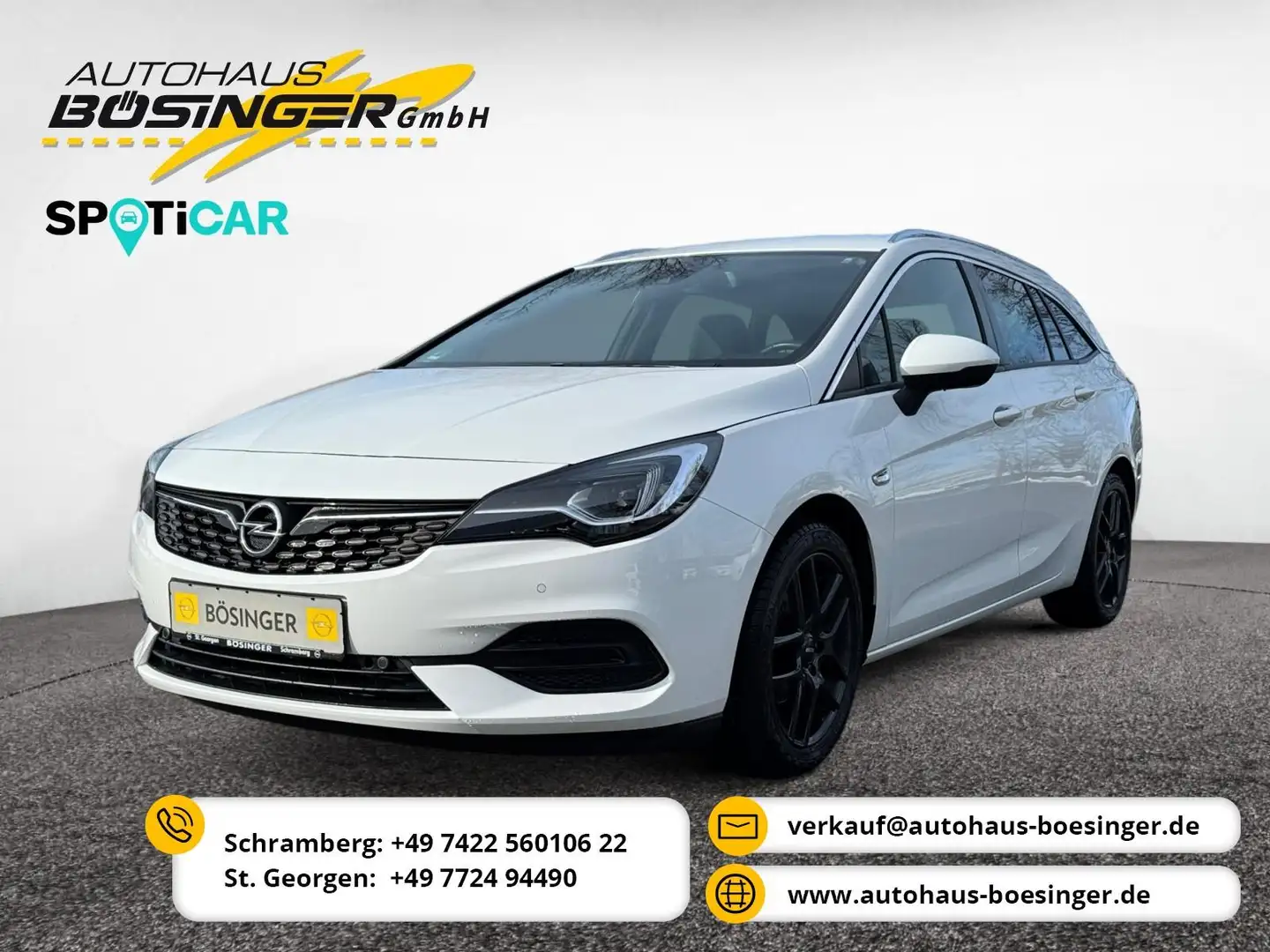 Opel Astra K Elegance Alcantara AT 145 PS 8FACH Weiß - 1