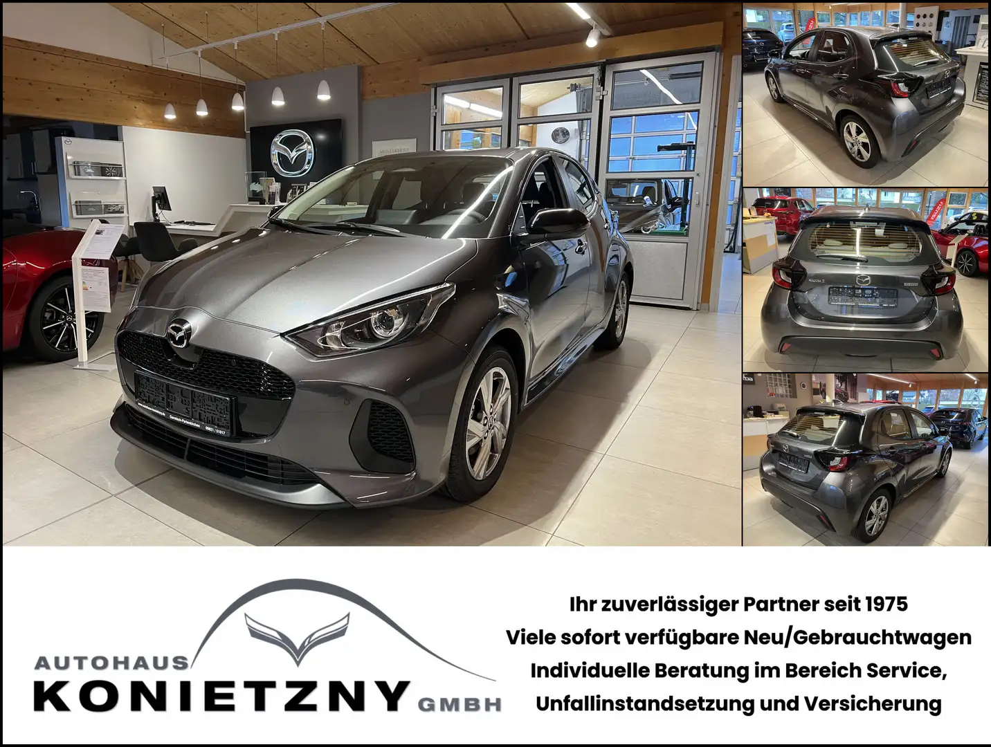Mazda 2 Hybrid 2024 5HB 1.5L VVT-i 116 PS e-CVT FWD EXCLUS Grau - 1