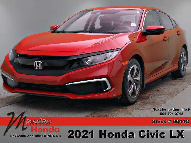 Red 2021 Honda Civic Sedan Front-Wheel Drive Automatic