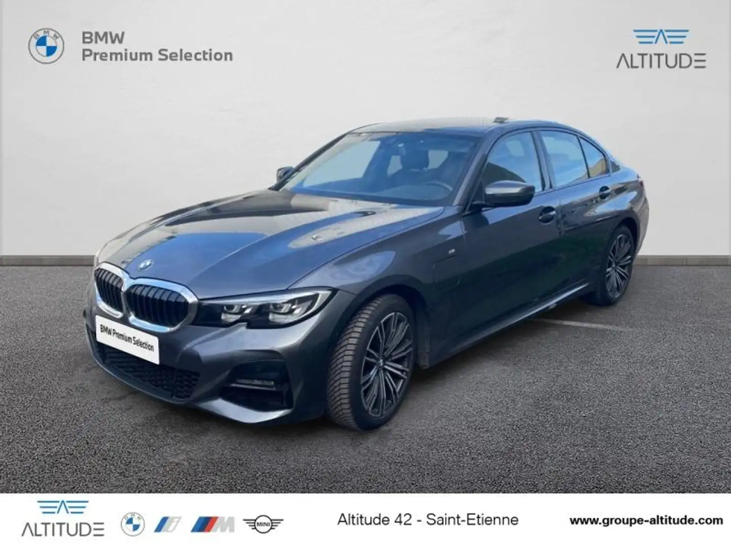 BMW 330 330eA xDrive 292ch M Sport Gris - 1