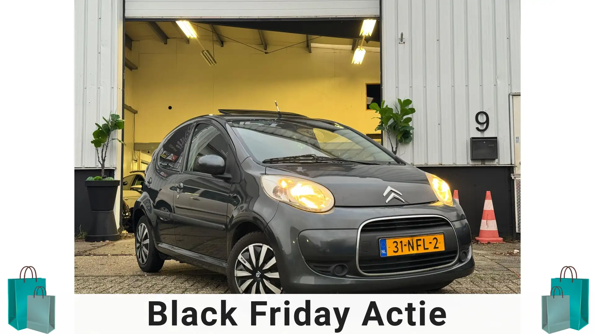 Citroen C1 1.0|AUTOMAAT|OPENDAK|ELEKTRISCHE RAMEN|NAP|LAGE KM Grijs - 1