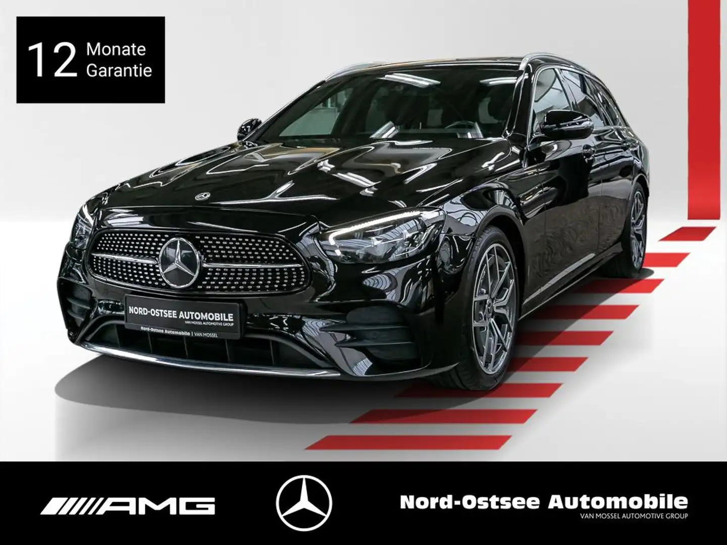 Mercedes-Benz E 220 d T AMG  AHK KAMERA SD LED NAVI SITZHZG 9G Schwarz - 1