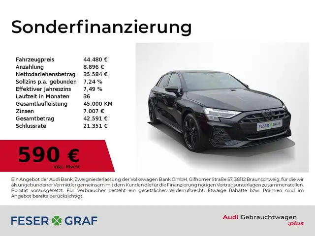 Audi A3 S line TFSI S tronic ParkAssist 18"