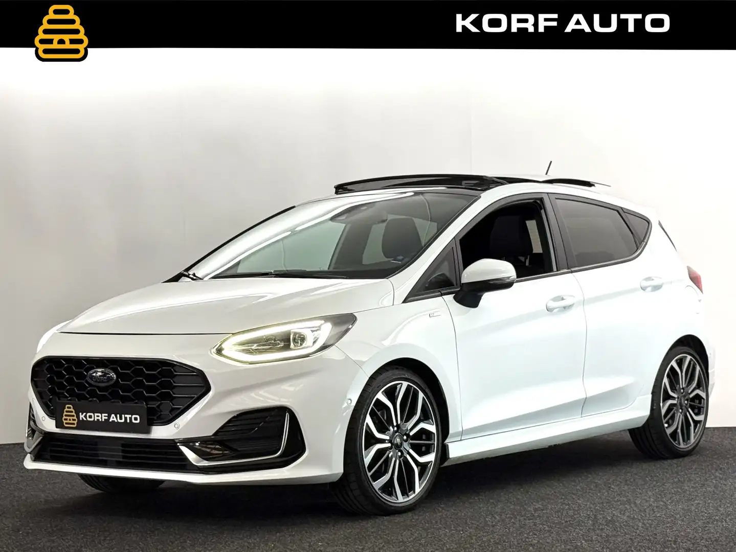 Ford Fiesta 1.0 EcoBoost Hybrid ST-Line Vignale 155PK / Pano / Blanc - 1