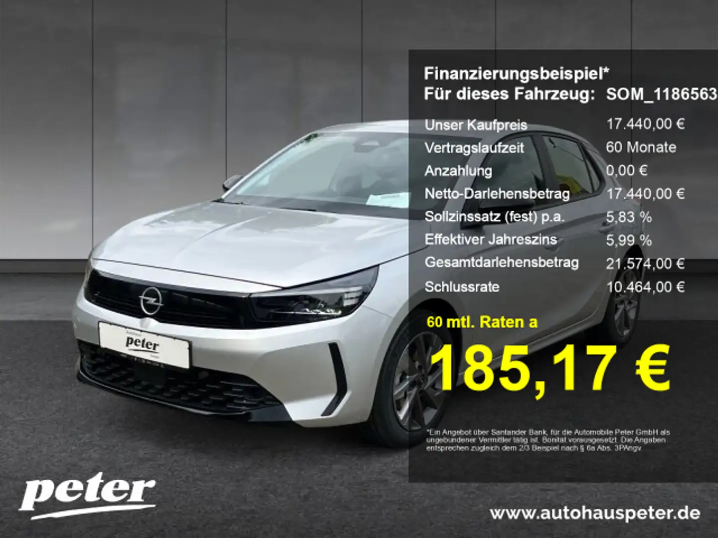 Opel Corsa Corsa F Edition 100 +SHZ+Klima+EPH+Alu+LHZ+ Silber - 1