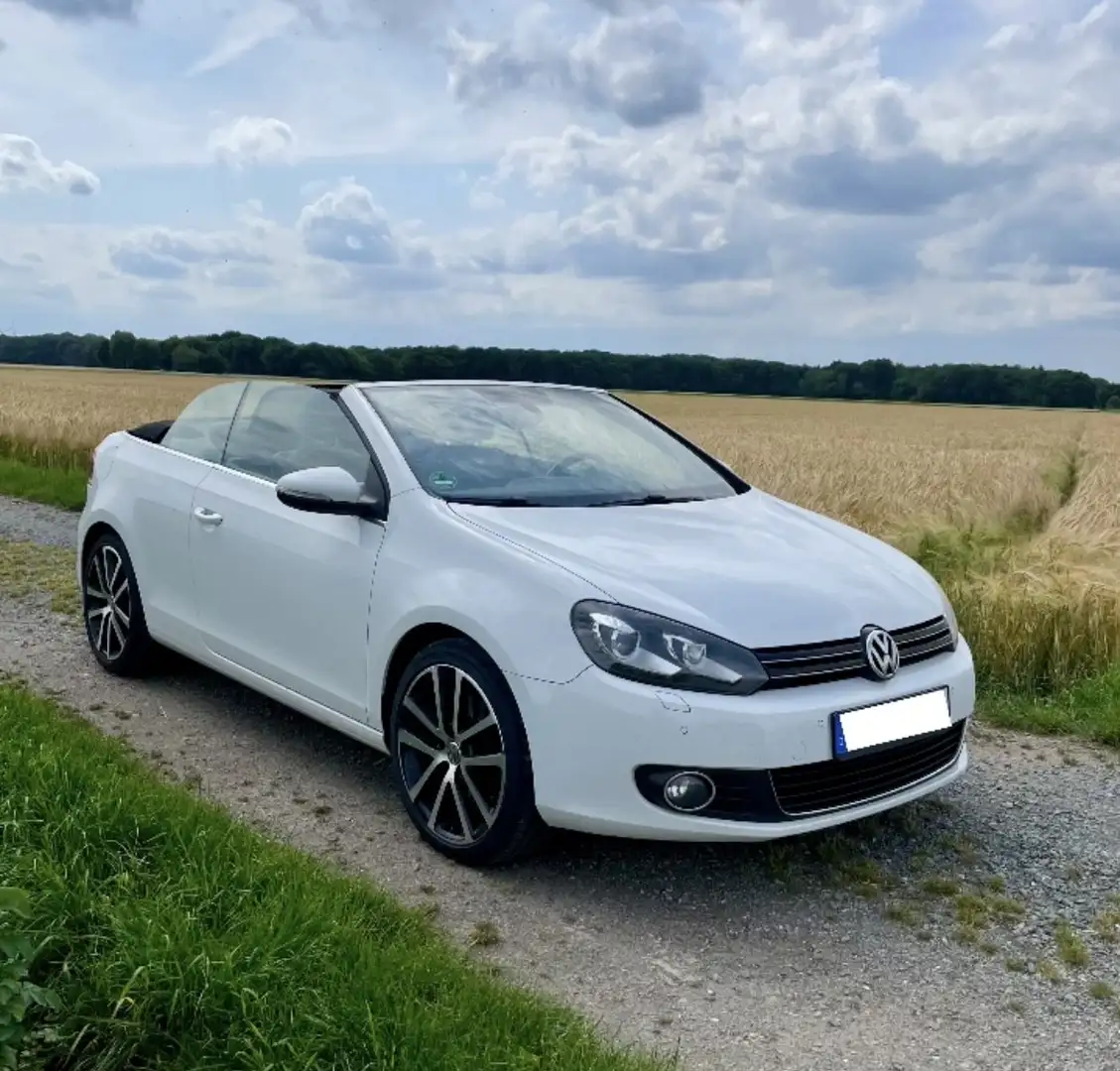 Volkswagen Golf Cabriolet Cabrio 2.0 TDI BlueMotion Technology DSG Blanc - 1