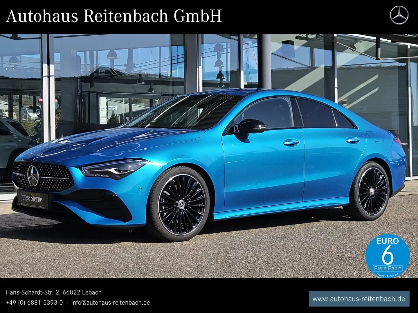 Mercedes-Benz CLA 220 CLA220 4M AMG+NIGHT+19 TOTW+KAMERA+KEYLESS+AMBIE Modrá - 1