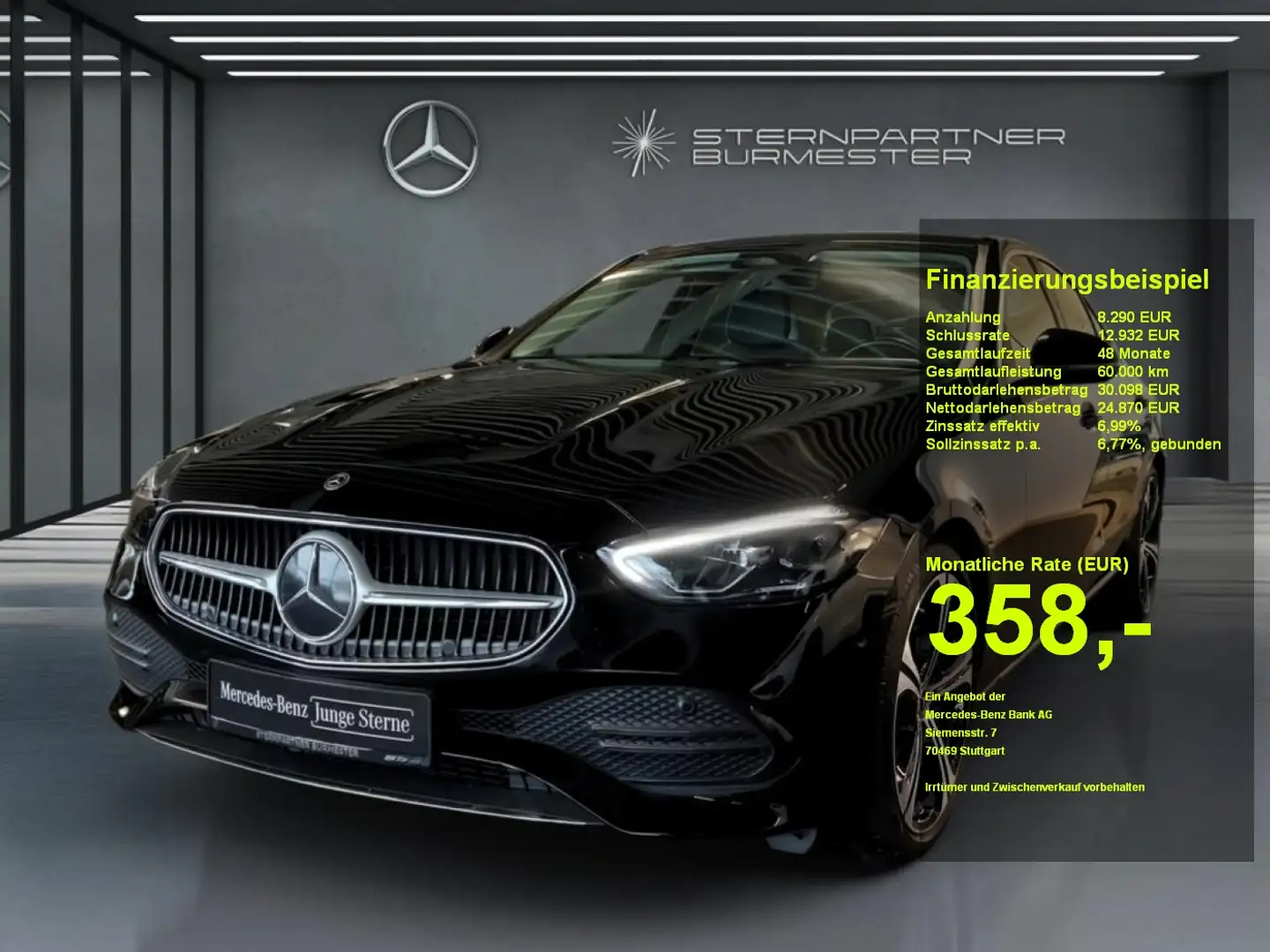 Mercedes-Benz C 200 Avantgarde+MBUX+Ambiente+CarPlay+Totwinkel Schwarz - 1