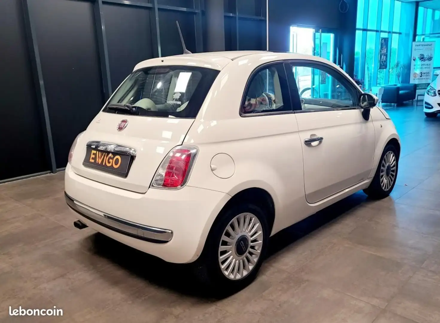 Fiat 500 0.9 TWINAIR 85ch LOUNGE DUALOGIC BVA5 Blanc - 2