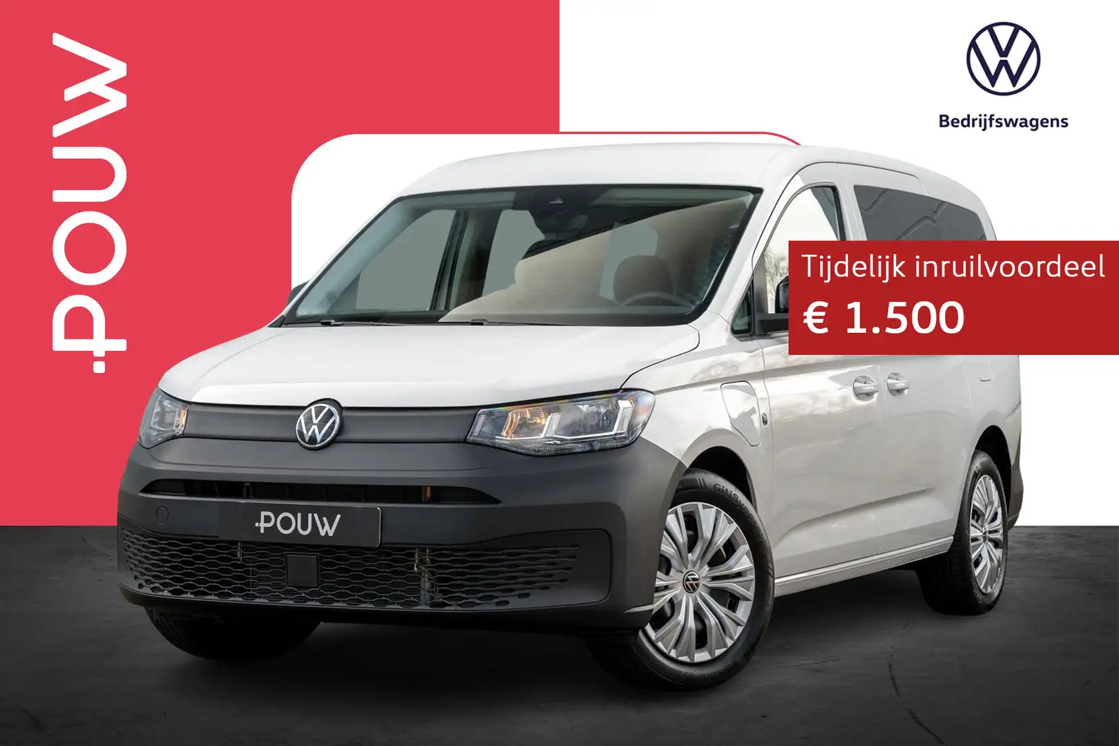 Volkswagen Caddy Kombi Maxi 1.5 TSI 150pk DSG Hybride | Trekhaak | Wit - 1