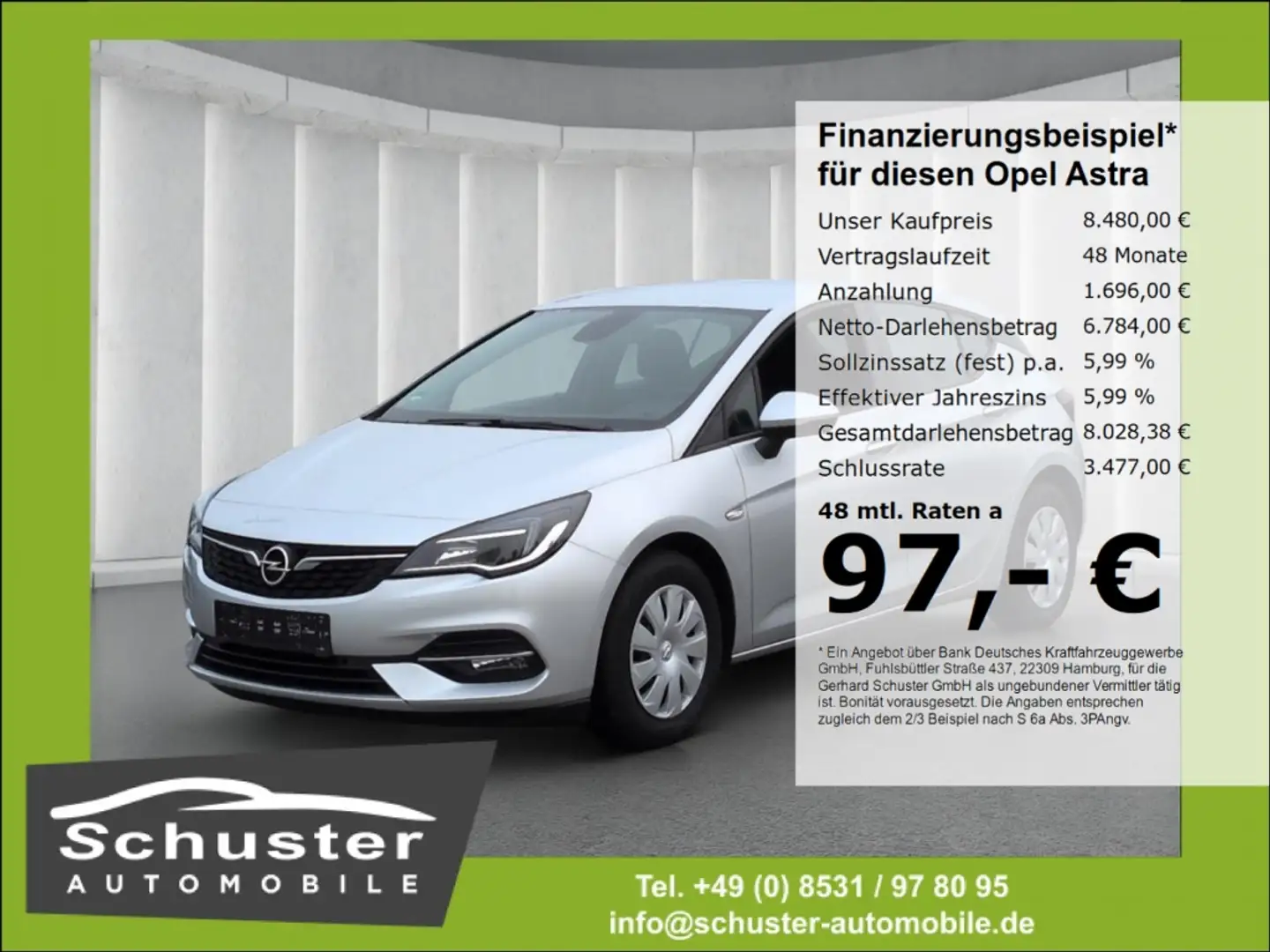 Opel Astra K Business Edition 1.2Turbo*Temp Klima PDC Silber - 1