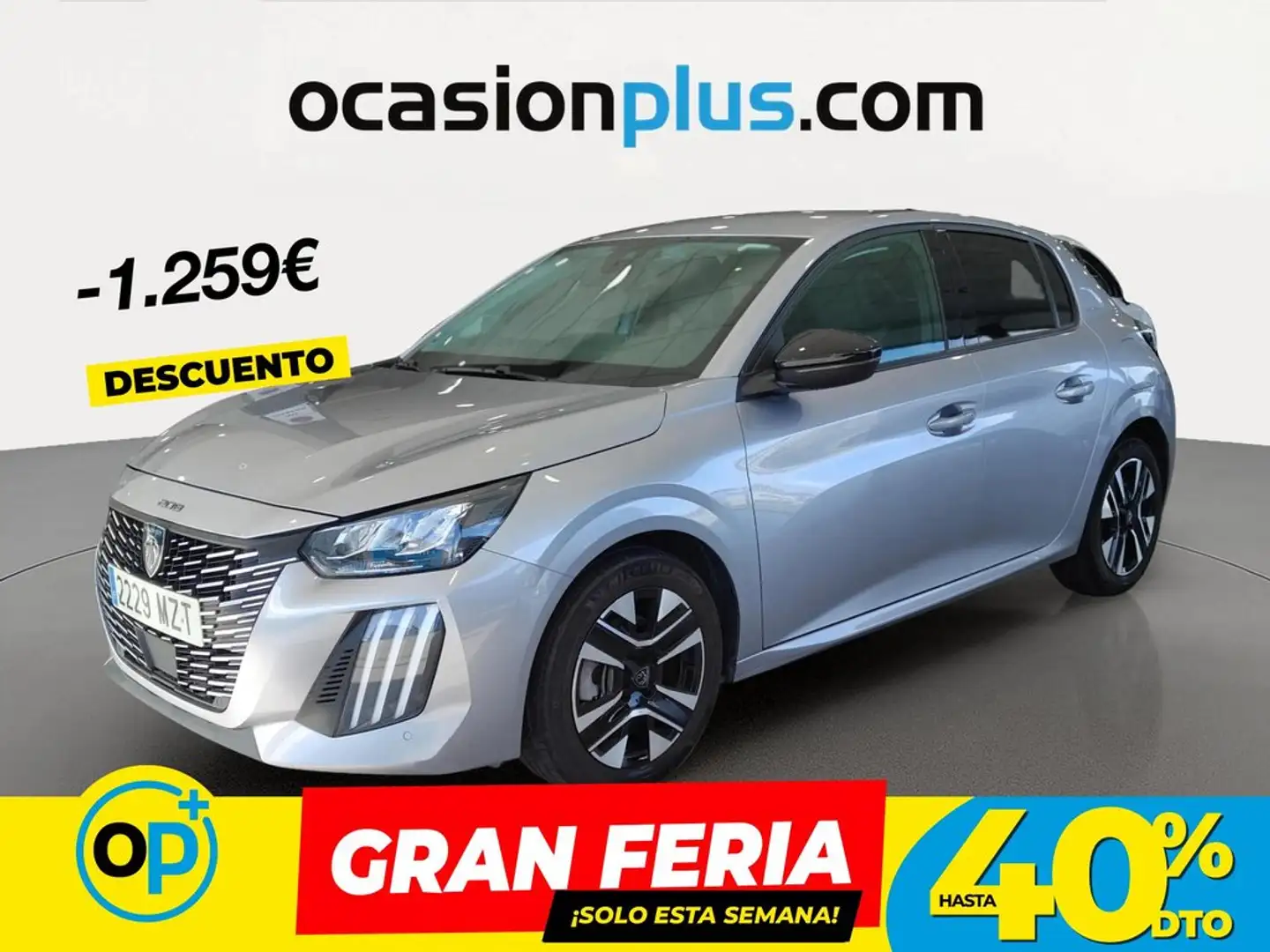 Peugeot 208 1.2 Puretech S&S Allure 100 Gris - 1