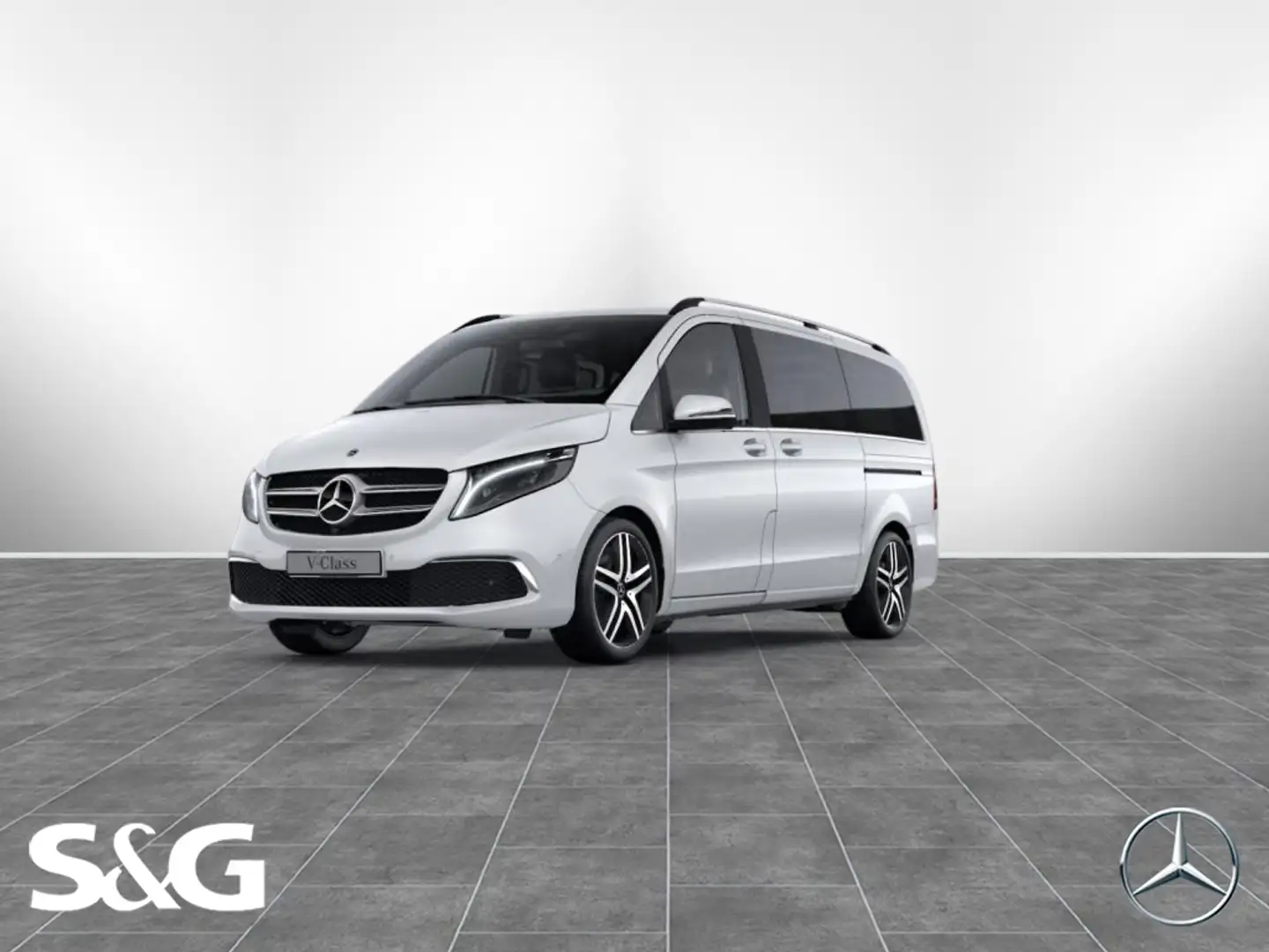 Mercedes-Benz V 300 d 4M AVANTGARDE EDITION Lang 360°+Totwink. Blanc - 1