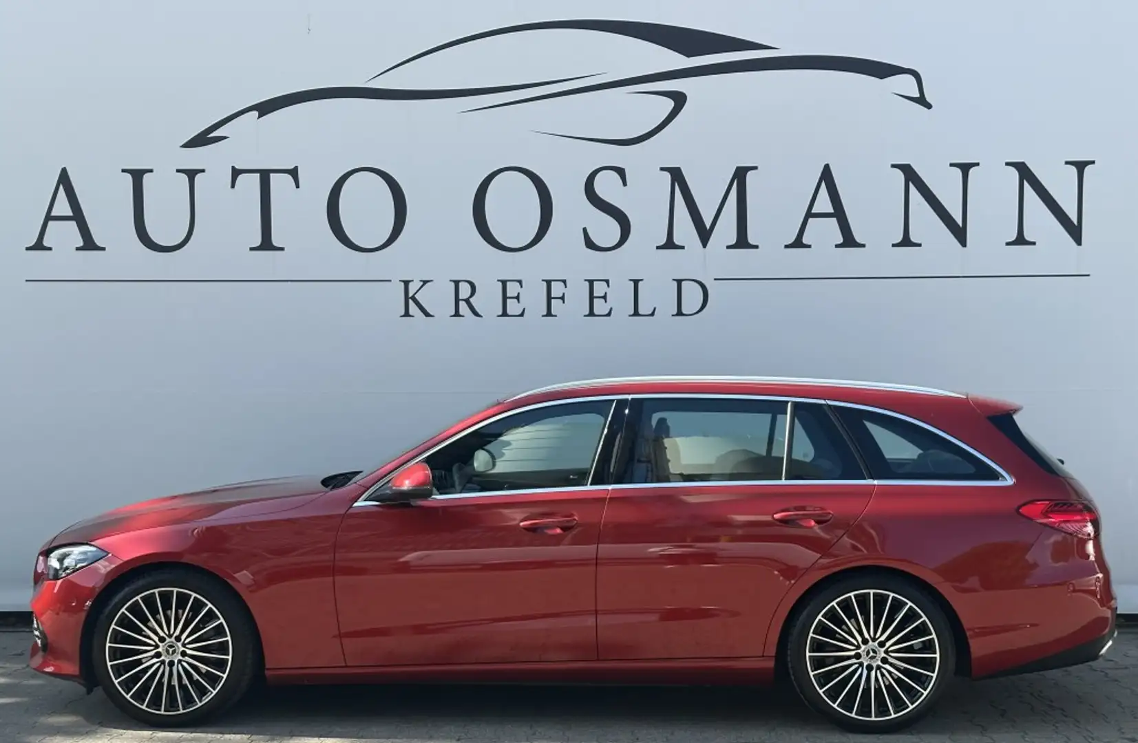 Mercedes-Benz C 220 d T 9G-TRONIC Avantgarde AMG DTR+ LED Navi Czerwony - 2