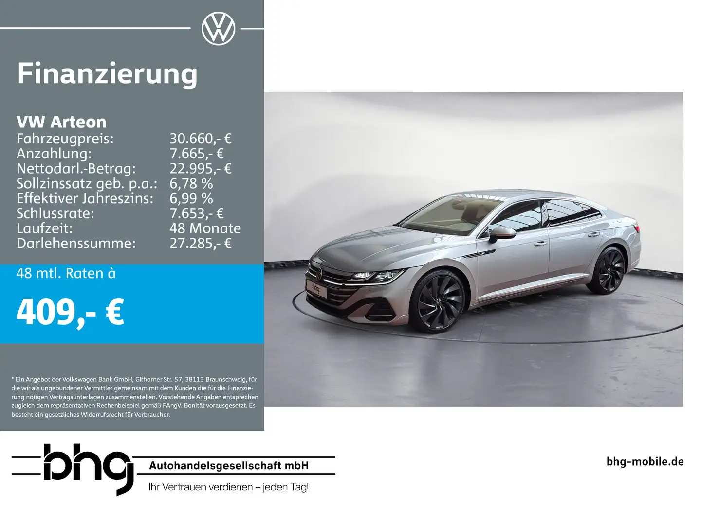 Volkswagen Arteon 2.0 TDI SCR DSG R-Line Zilver - 1
