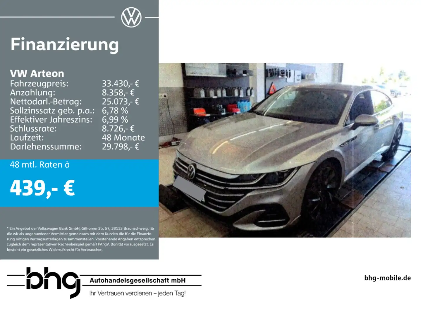 Volkswagen Arteon 2.0 TDI SCR DSG R-Line Argento - 1