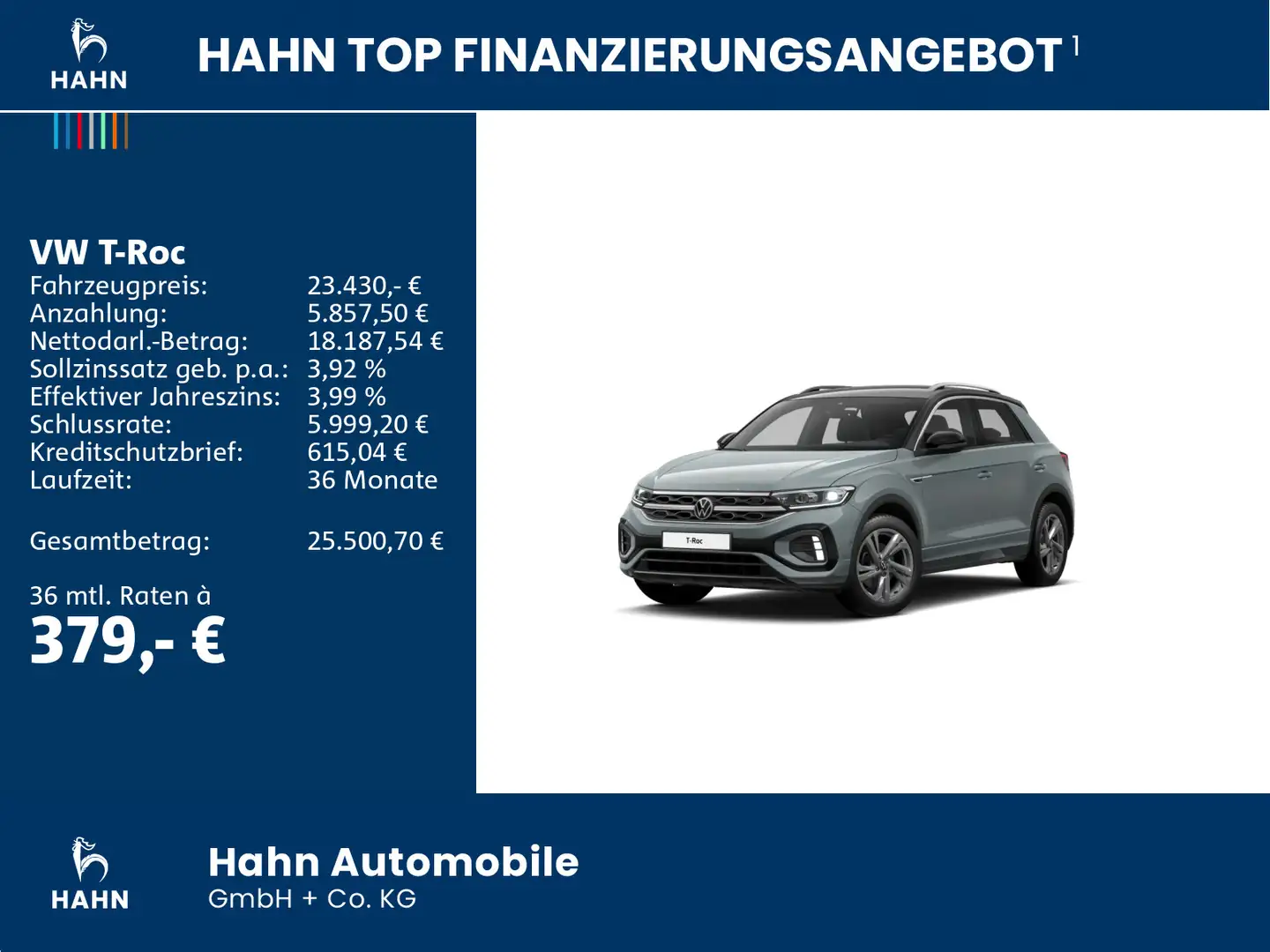 Volkswagen T-Roc 1.0TSI R-Line LED Navi Beats Parklenk SHZ Blau - 2