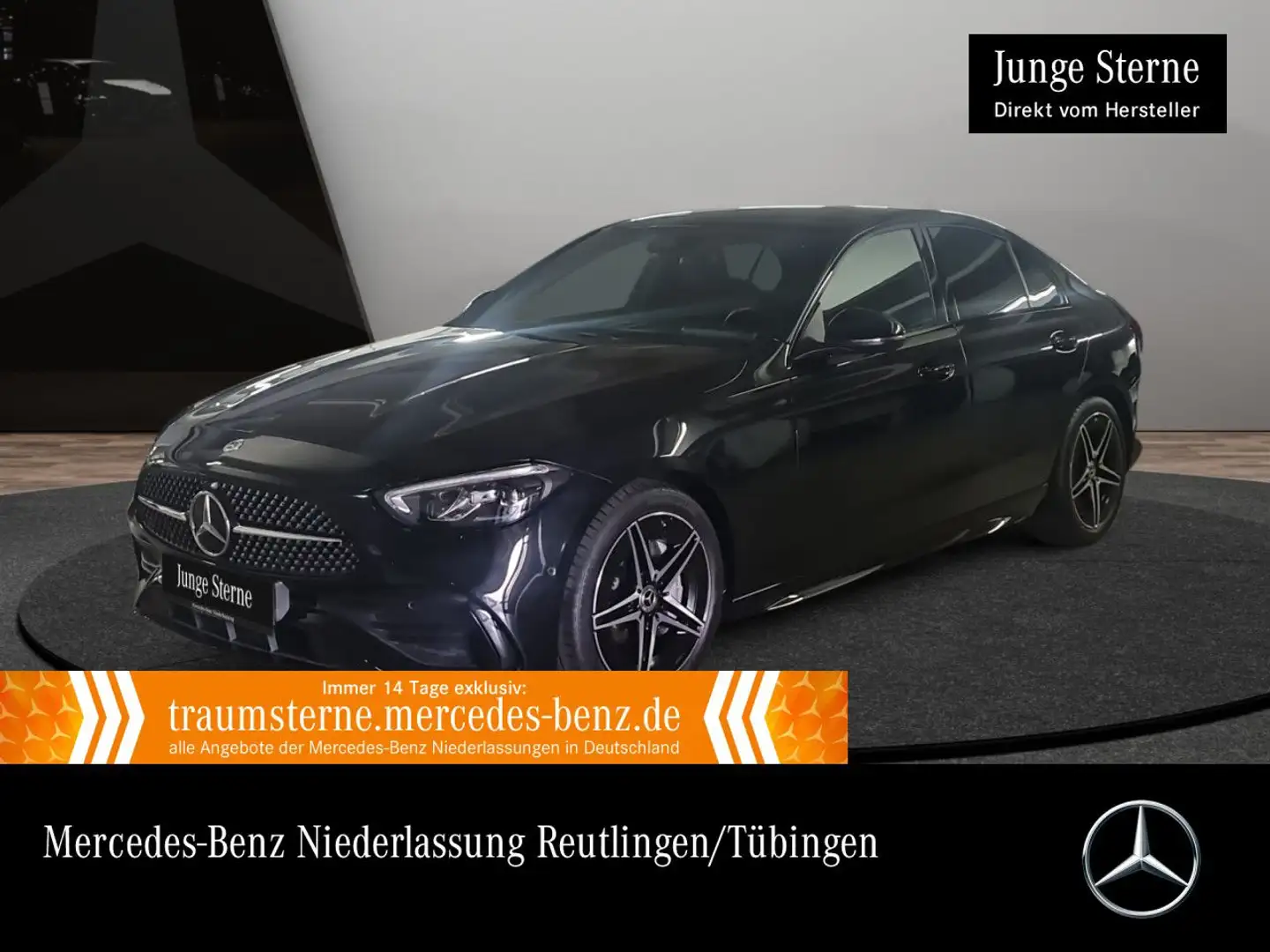 Mercedes-Benz C 180 AMG+NIGHT+PANO+LED+BURMESTER+KAMERA+TOTW+9G Schwarz - 1