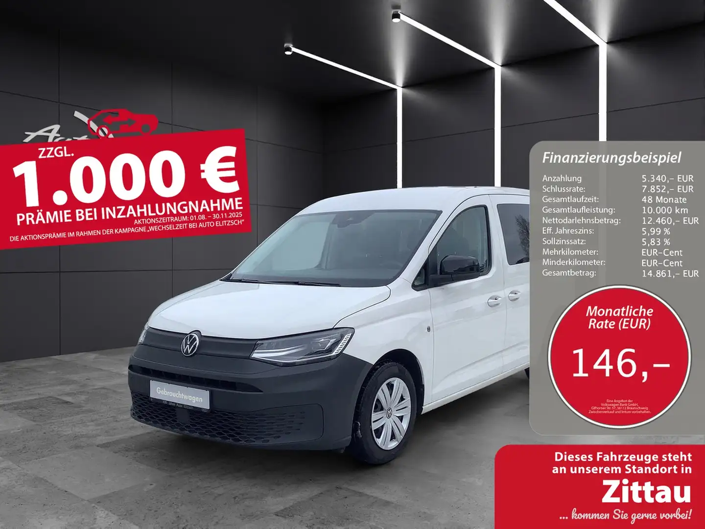 Volkswagen Caddy Kombi TDI LED Climatronic GRA PDC Blanc - 1