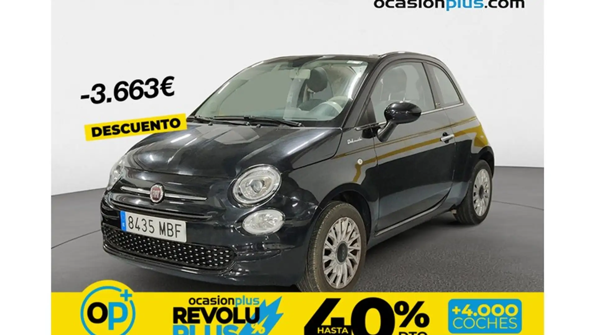 Fiat 500C 1.0 Hybrid Dolcevita 52kW Negro - 1