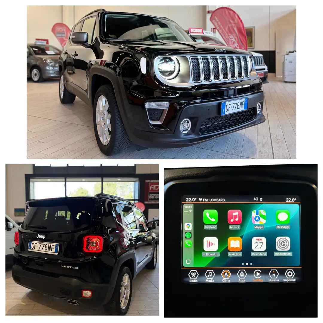 Jeep Renegade LIMITED 1.3 t4 phev 4xe 190CV  KM CERT. FULL.OPT Nero - 1
