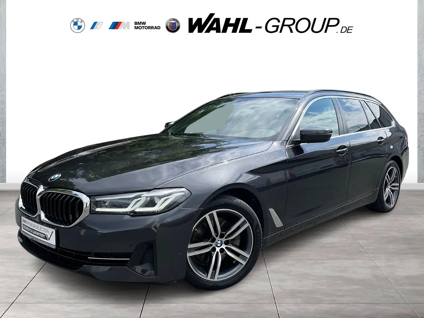 BMW 520 d TOURING HIFI DAB LED NAVI AHK RFK ALU 18" Grijs - 1