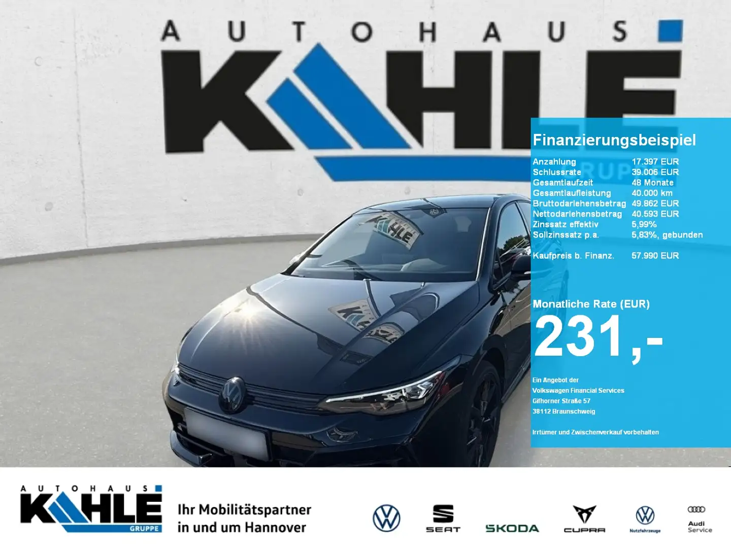 Volkswagen Golf R BLACK EDITION 2.0 l TSI OPF DSG 4Motion Noir - 1