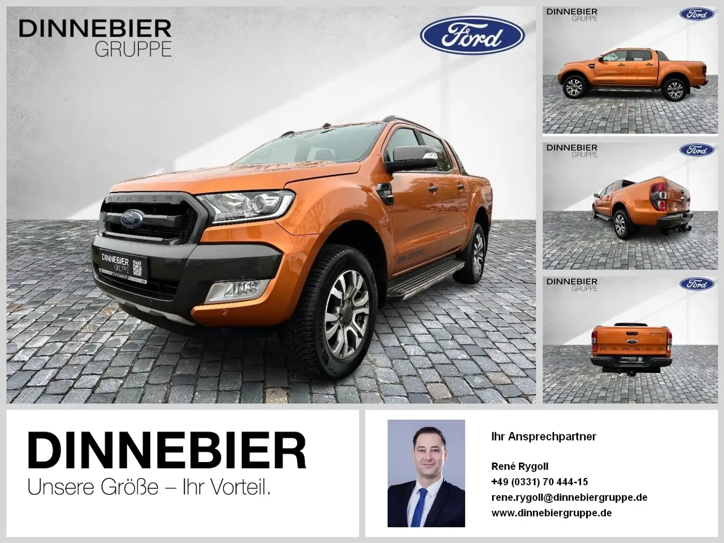 Ford Ranger DoKa Wildtrak 2.2LTDCI AHK*STANHEIZ*NAVI Orange - 1