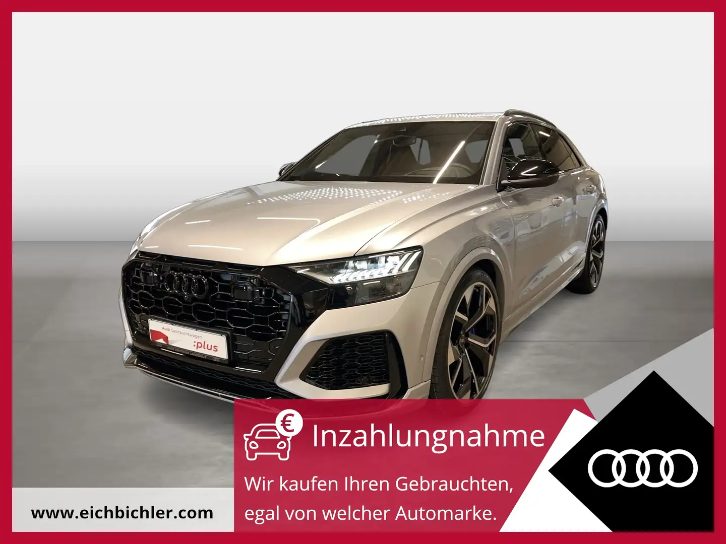 Audi RS Q8 Luft Pano 4xSHZ ACC STH SoftClose 360 HUD Argent - 1