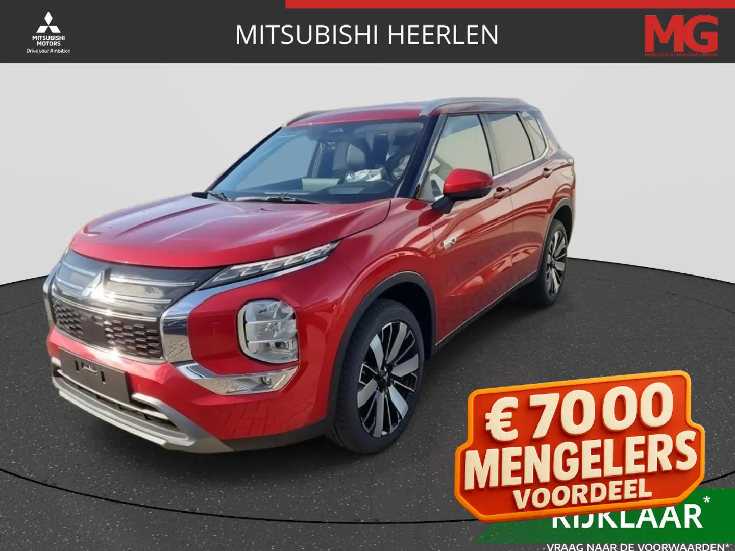 Mitsubishi Outlander 2.4 PHEV First Edition Mengelers Actieprijs: € 51. Rood - 1