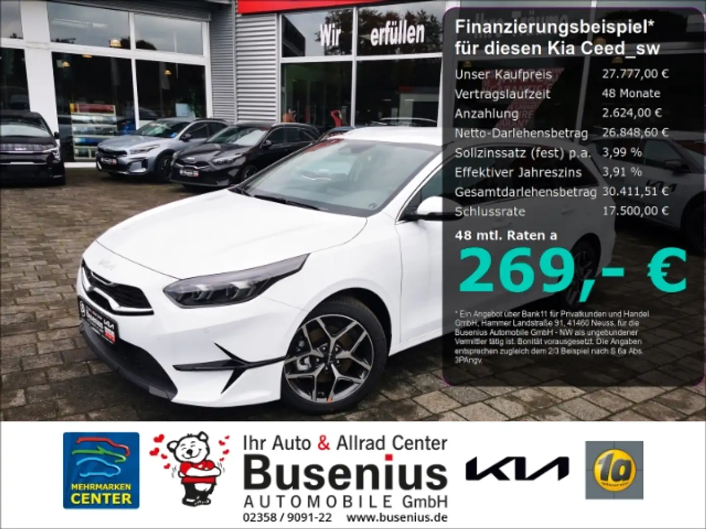 Kia Ceed SW / cee'd SW 1,5T DCT Ultimate +Style+Sound+Navi Alb - 1