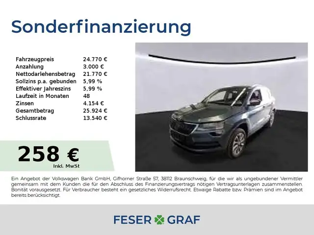 Skoda Karoq Ambition 1,5l TSI DSG * NAVI LED SHZ TEMP*