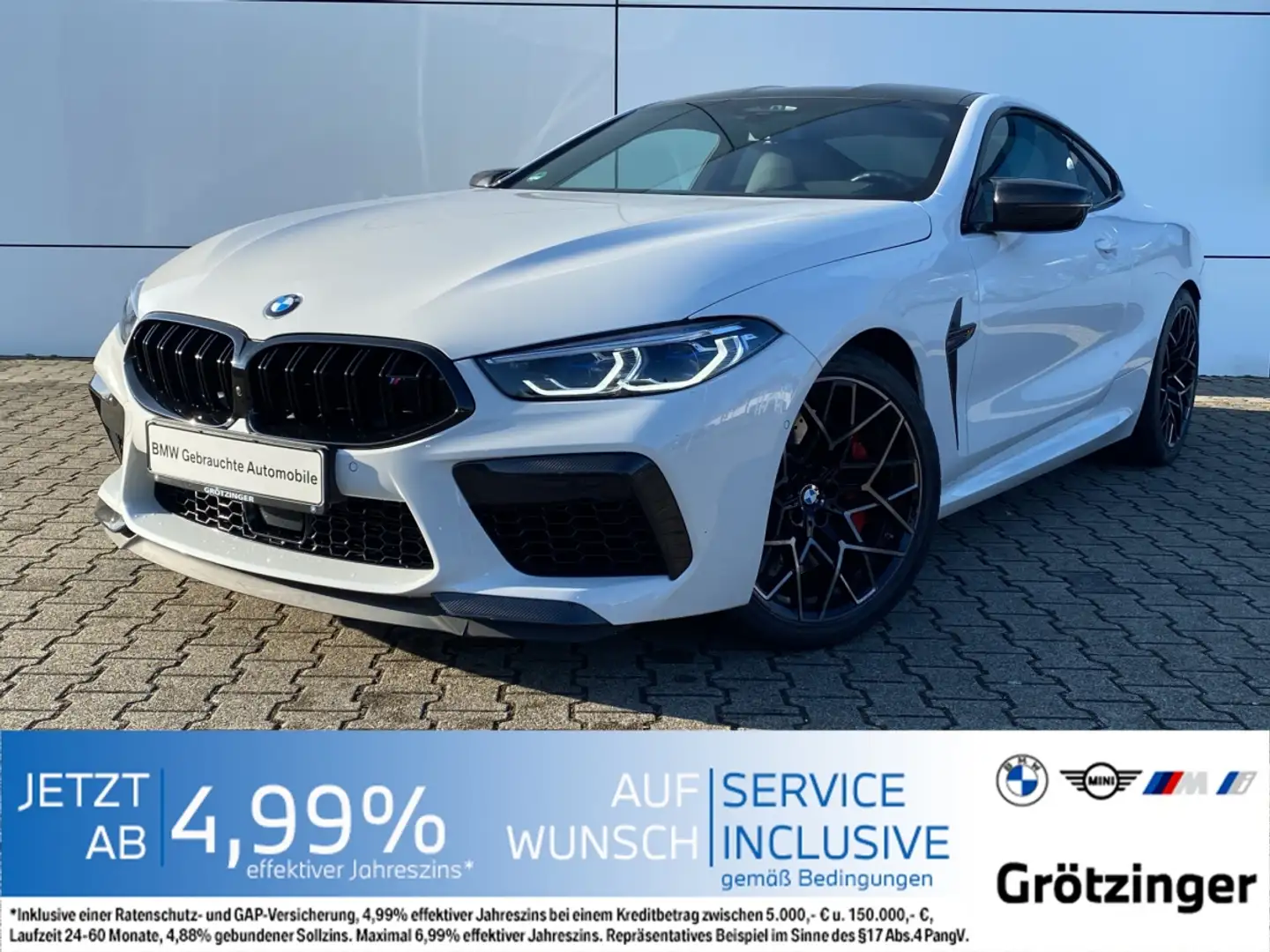 BMW M8 Competition Coupé xDrive 360*+SoftCl+Laser+ Bílá - 1