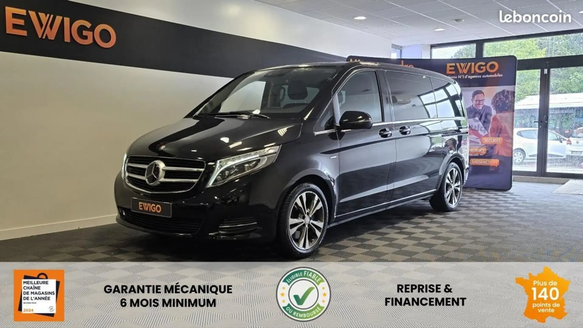 Mercedes-Benz V Mercedes 2.2 250D 190ch COMPACT 7G-TRONIC PLUS AVANTGARDE BVA %2B ATTELAGE CLOISON DE SE... Noir - 1