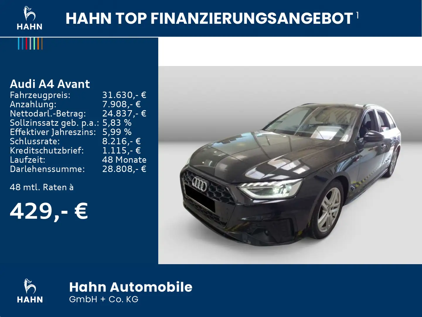 Audi A4 45TDI S-Line qu. S-trc Cam Climatr Navi Schwarz - 2