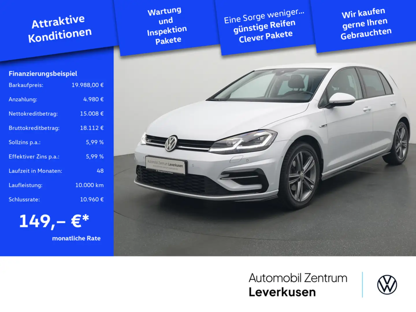 Volkswagen Golf VII Highline DSG LED KAM SHZ PDC NAVI Silber - 1