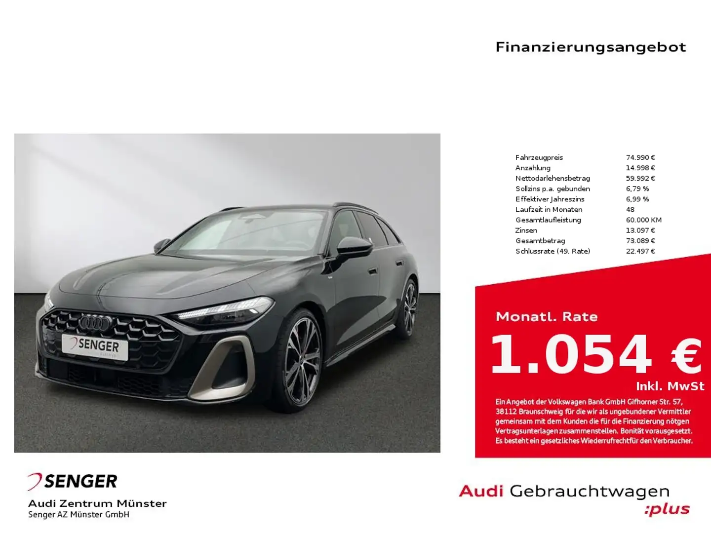 Audi A5 Avant TDI quattro S line 360° Kamera Matrix Schwarz - 1