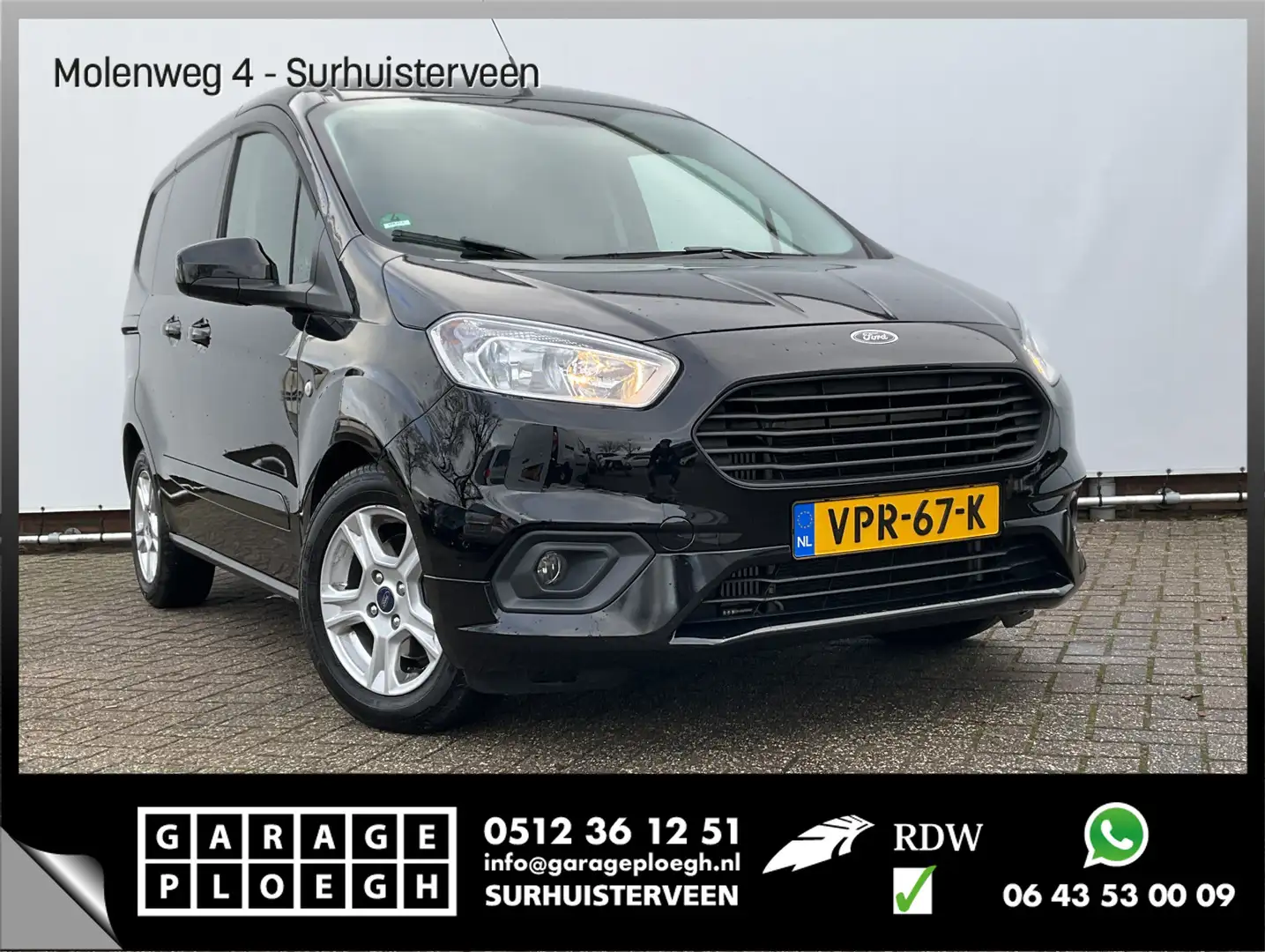 Ford Transit Courier 1.0 Nav (15.700 ex btw) Carplay Camera Stoelverw T Zwart - 1
